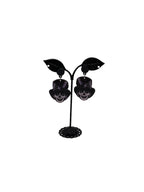 Top hat skull earrings