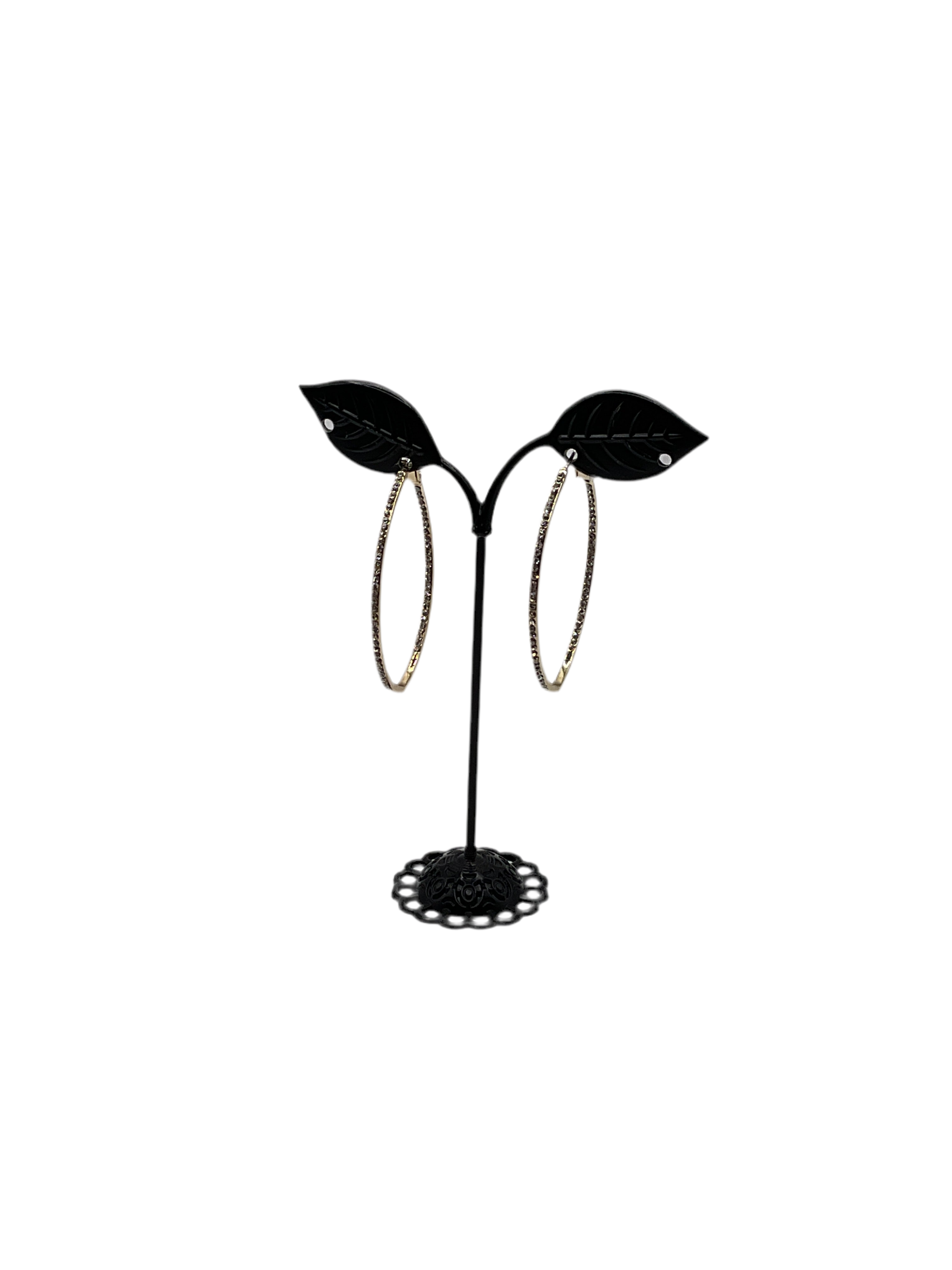 Gold Sparkling Hoop Earrings