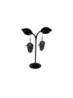 Skull With Ball Cap Earrings