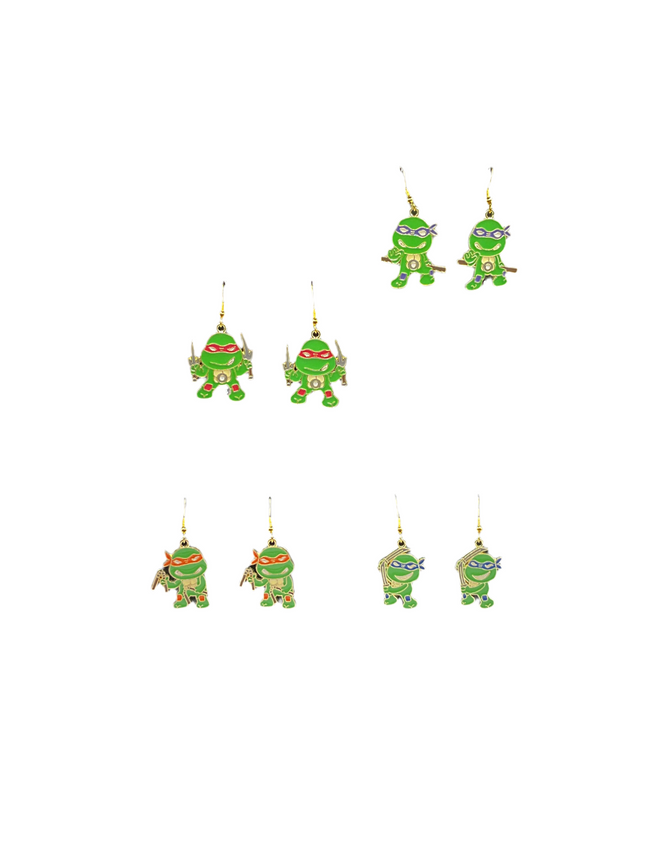 Ninja Turtle Earrings Hover Image