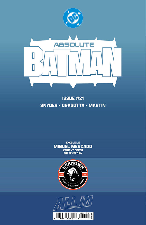 [GLOW IN THE DARK] ABSOLUTE BATMAN #21 MIGUEL MERCADO EXCLUSIVE VIRGIN VAR (06/17/2026)