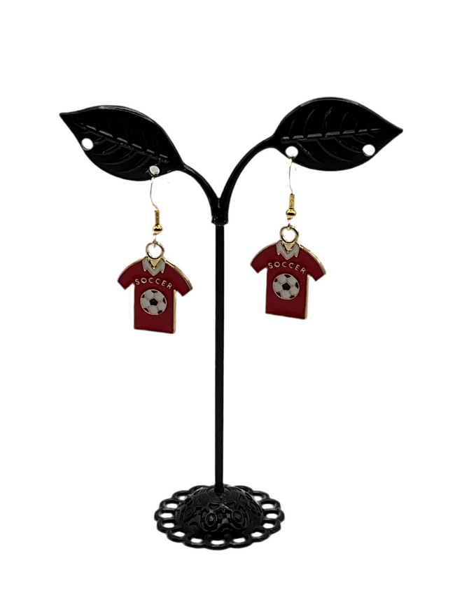 Soccer uniform earrings Hover Image