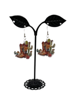 Boots And Sunflower Earrings