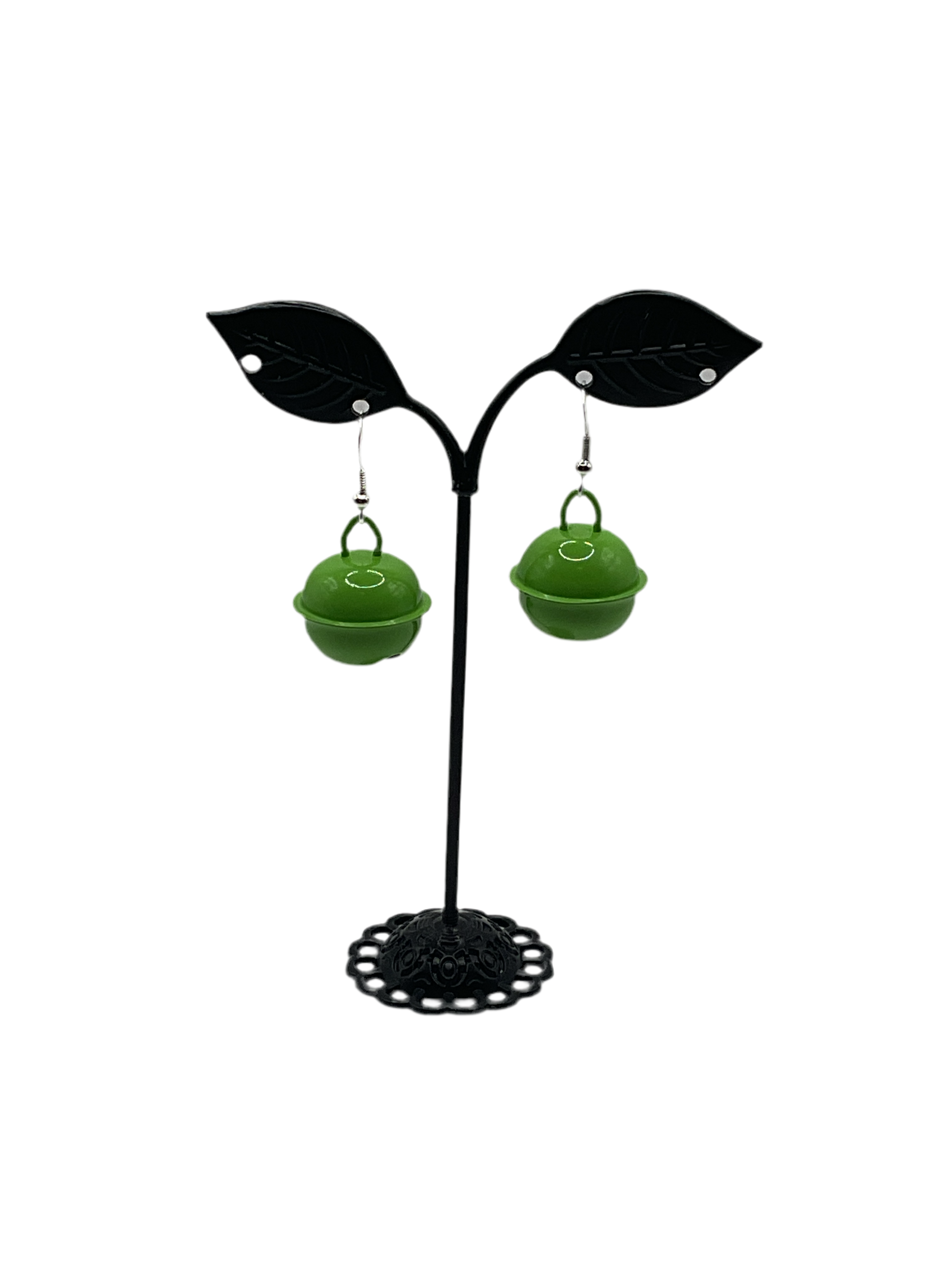 Green Bell Earrings