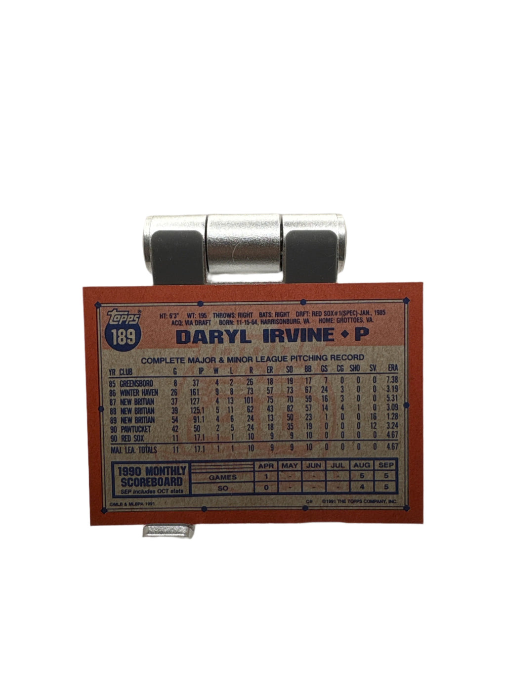 Topps Daryl Irvine