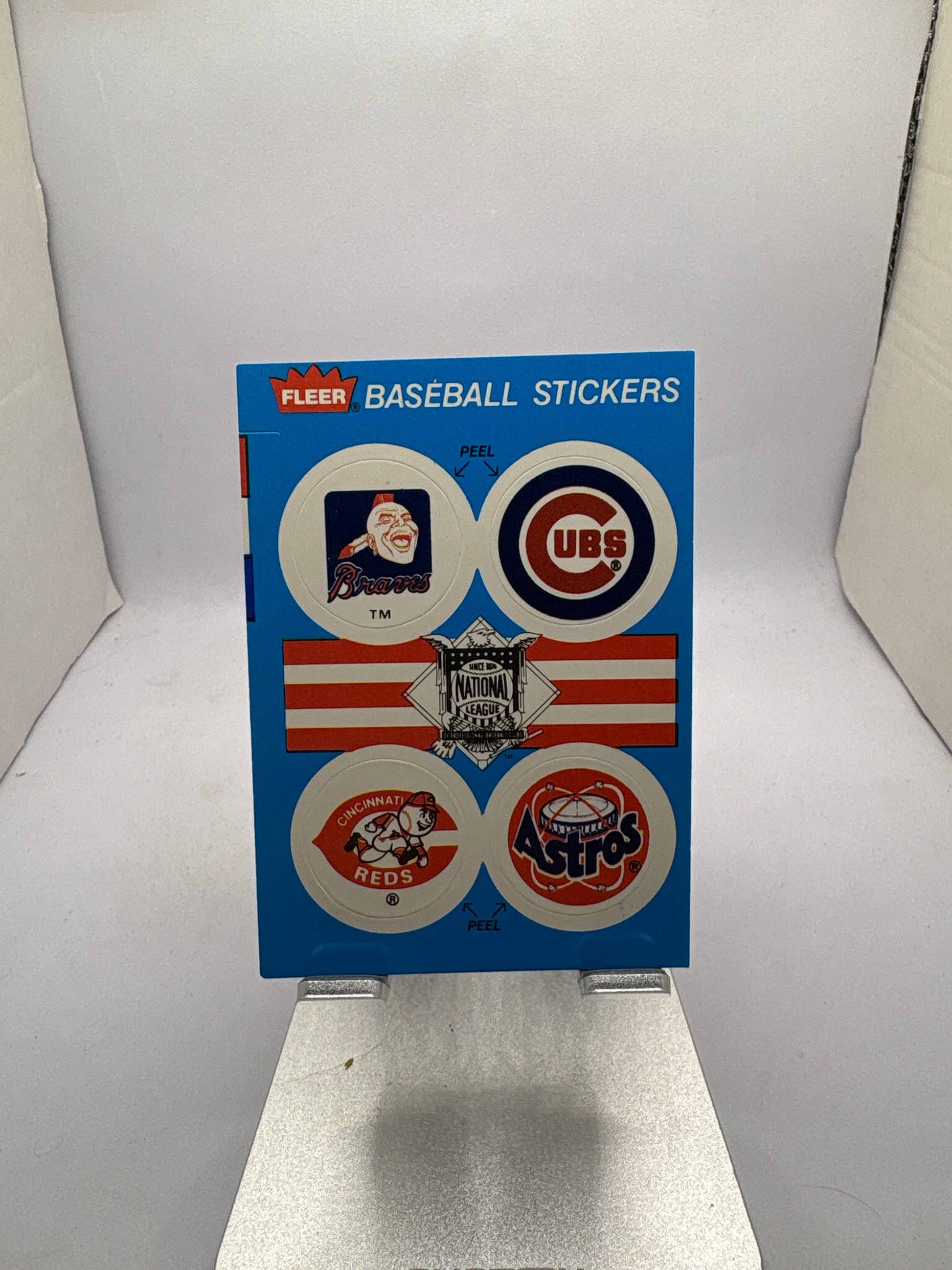 Fleer Atlanta Braves Chicago Cubs Cincinnati Reds Houston Astros Baseball Sticker Sports Card