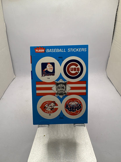 Fleer Atlanta Braves Chicago Cubs Cincinnati Reds Houston Astros Baseball Sticker Sports Card