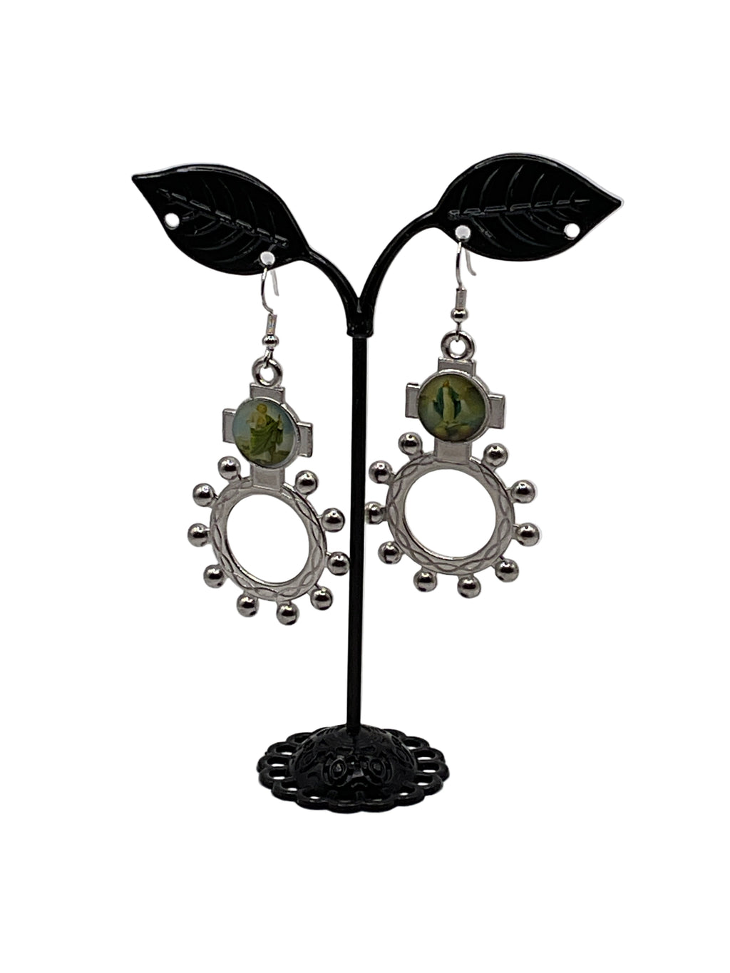 Finger Rosary Ring Earrings