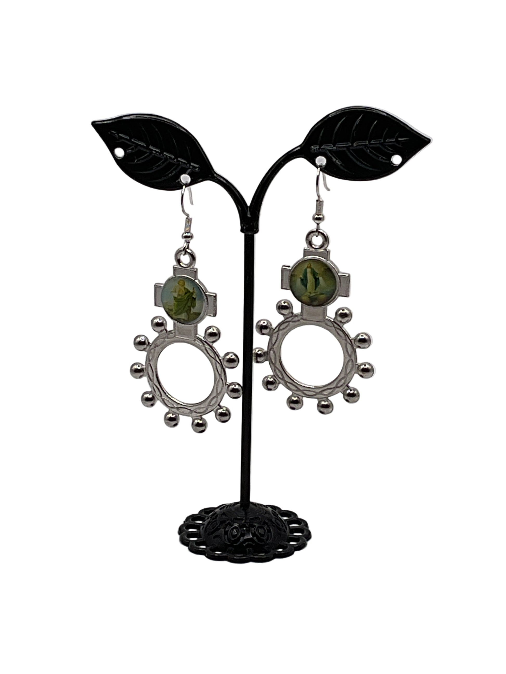 Finger Rosary Ring Earrings