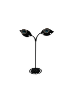 silver aquamarine clear halo earrings