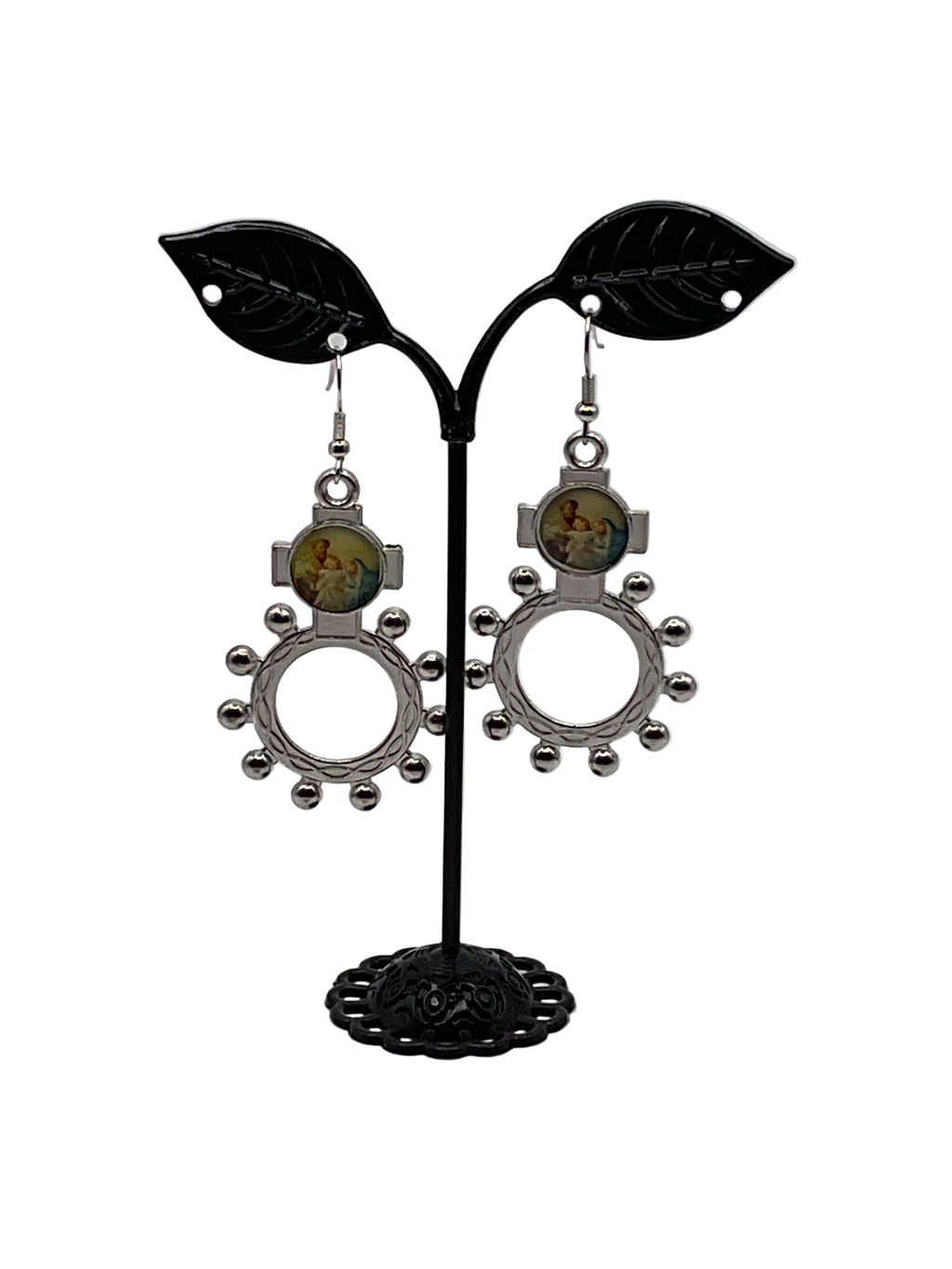 Finger Rosary Ring Earrings