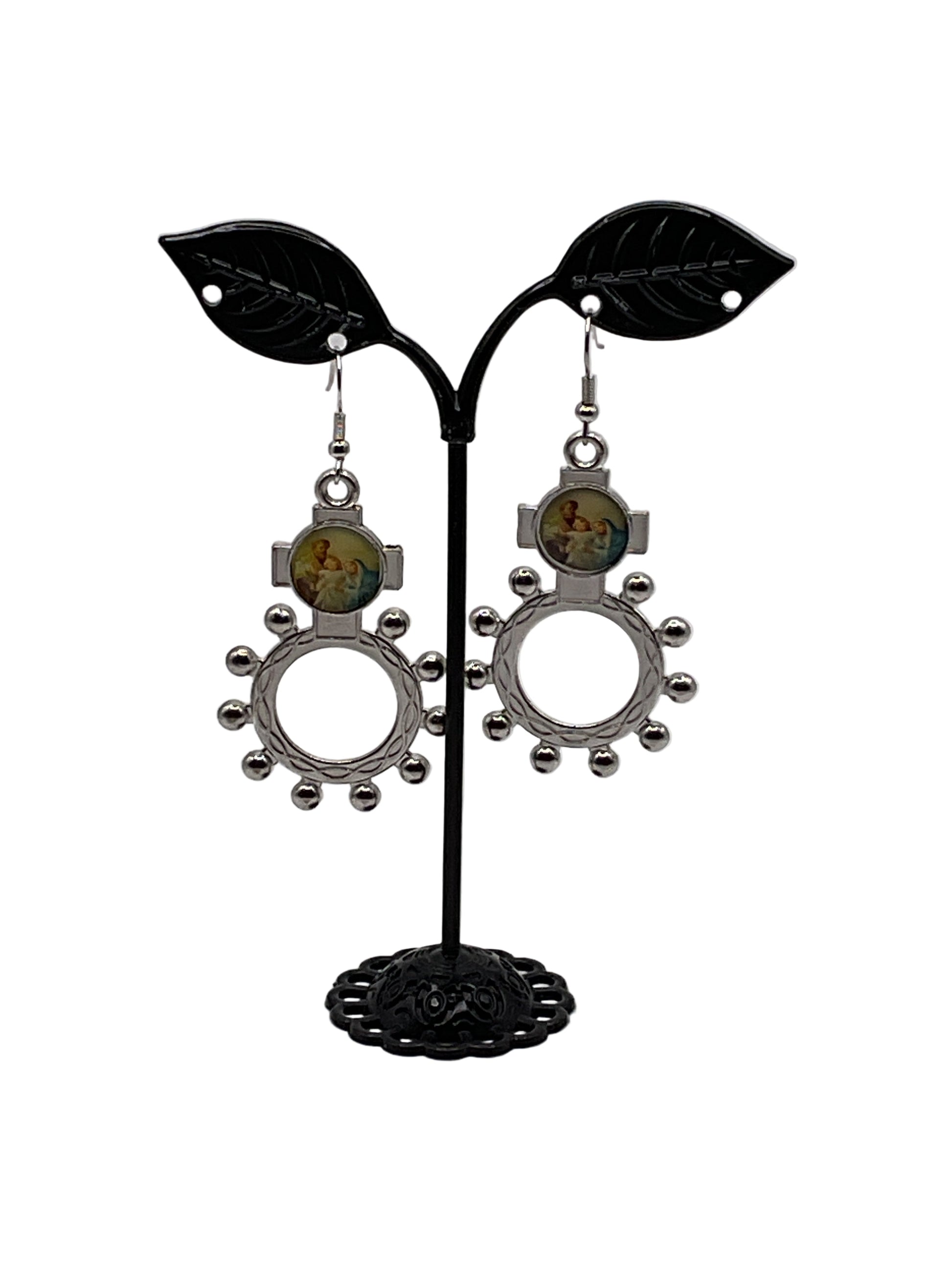 Finger Rosary Ring Earrings