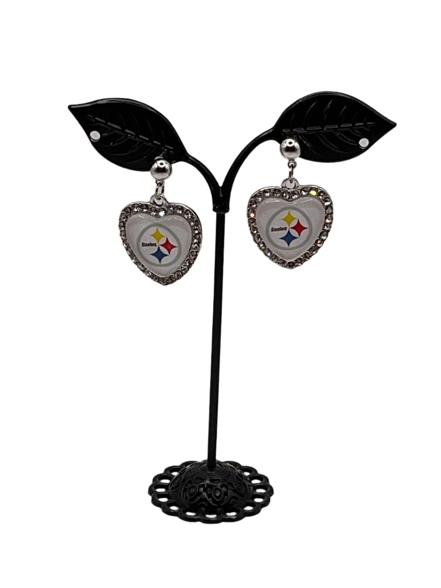 AFC Football Earrings Pittsburg Steelers~Hearts