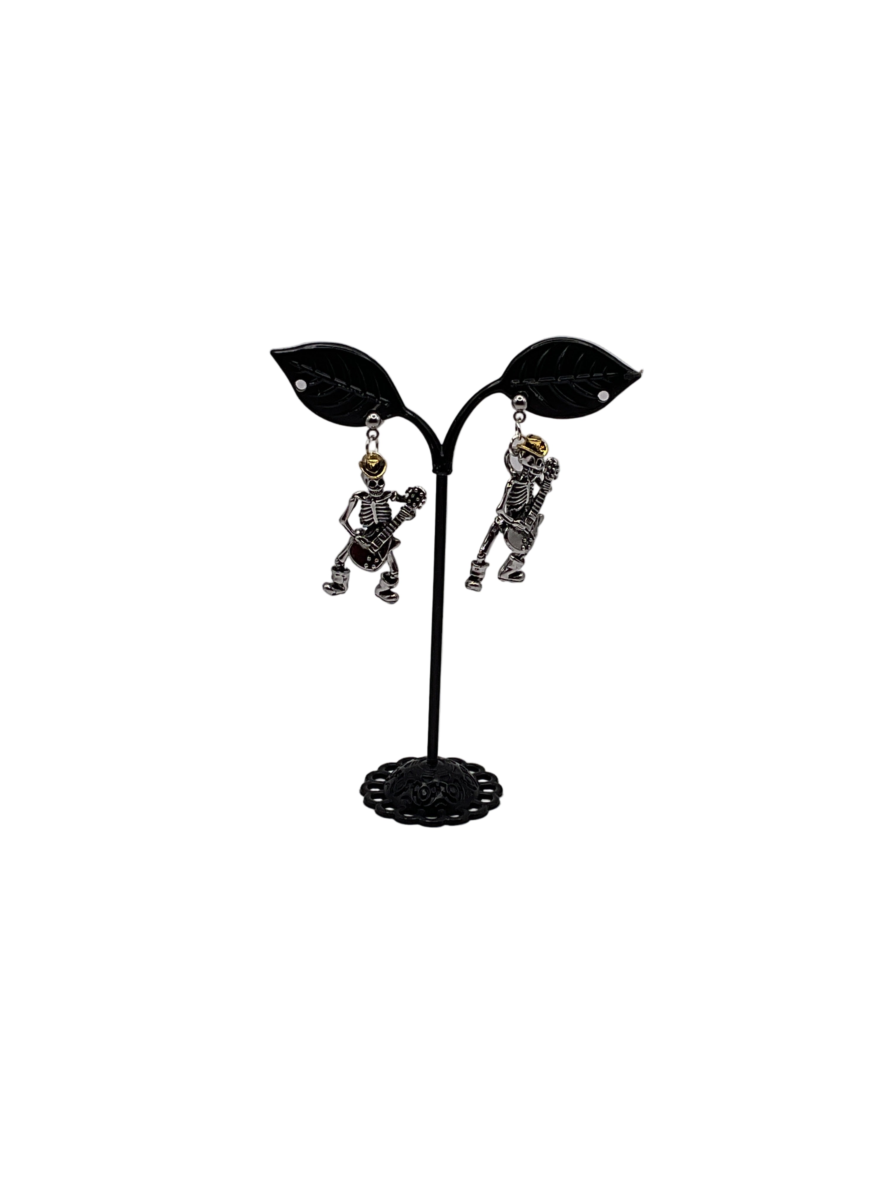 Cowboy skeleton earrings