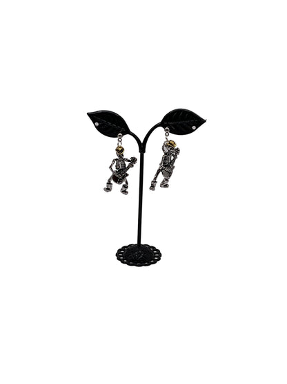 Cowboy skeleton earrings
