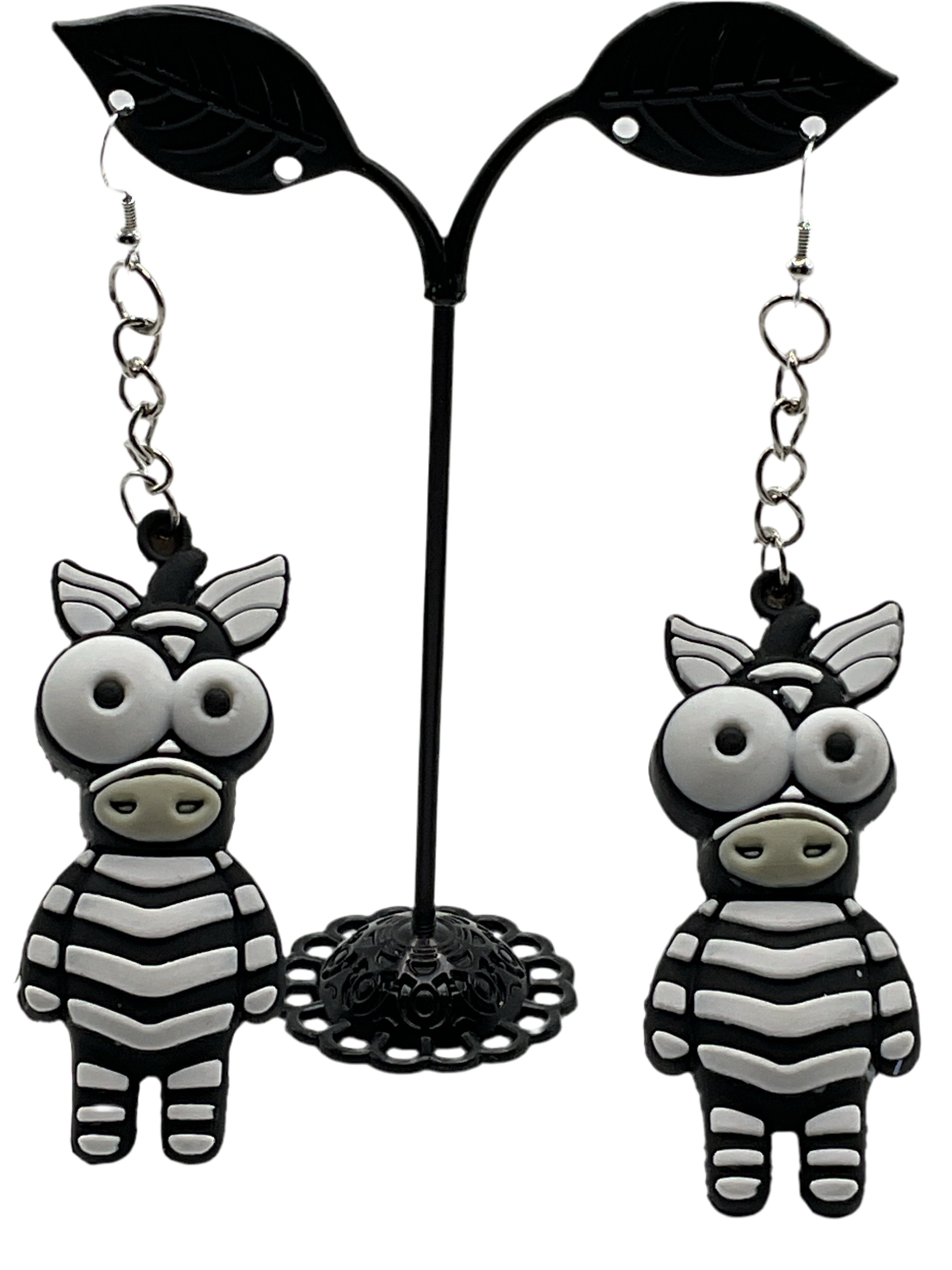 Crazy Eyed Zebra Earrings Main image