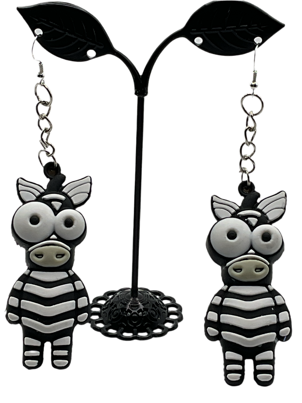 Crazy Eyed Zebra Earrings