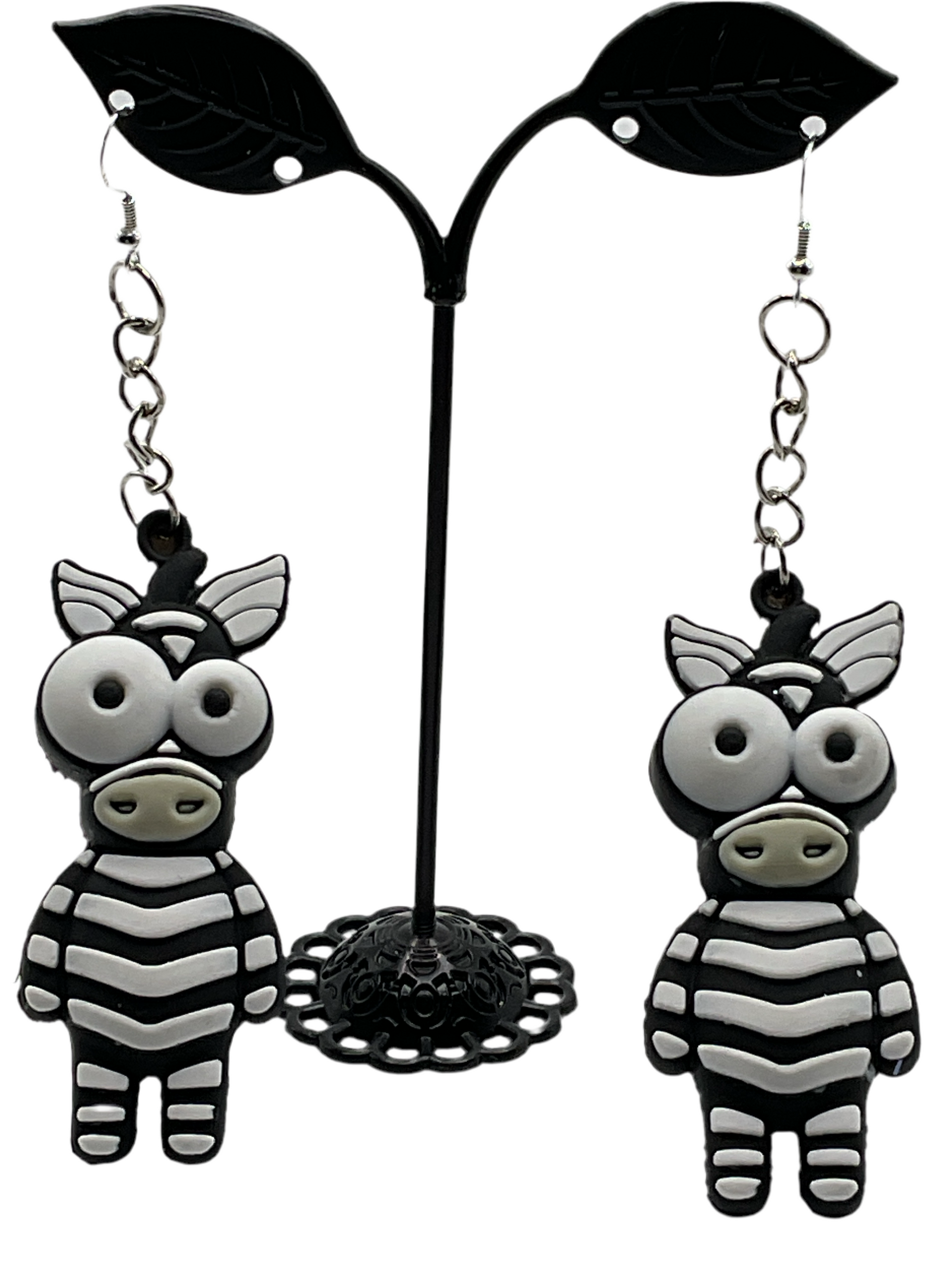 Crazy Eyed Zebra Earrings
