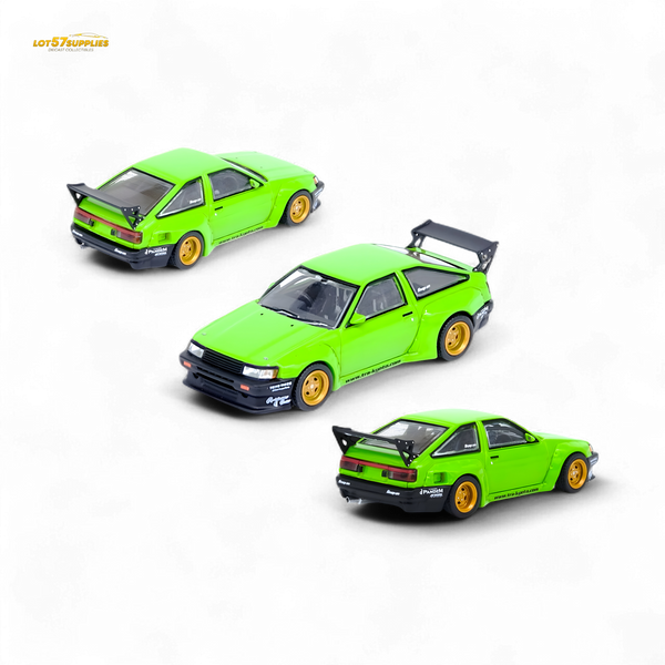 Inno64 TOYOTA AE86 Levin "PANDEM ROCKET BUNNY" Green 1:64