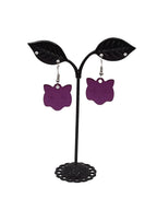 Cat tag earrings