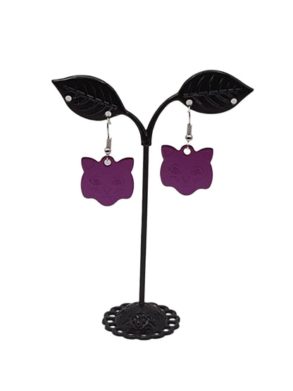 Cat tag earrings