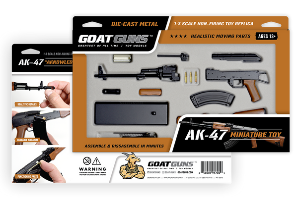 1/3 Scale Die Cast AK47 Model Rifle, Black