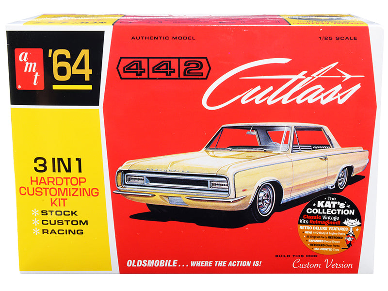 AMT - Skill 2 Model Kit 1964 Oldsmobile Cutlass 442 Hardtop 3-in-1 Kit 1/25 Scale Model