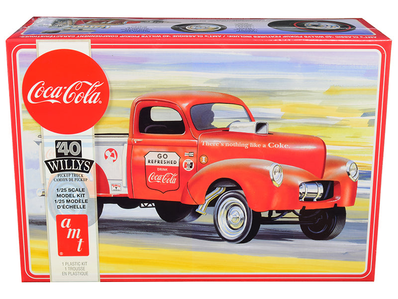 AMT - Skill 3 Model Kit 1940 Willys Gasser Pickup Truck "Coca-Cola" 1/25 Scale Model