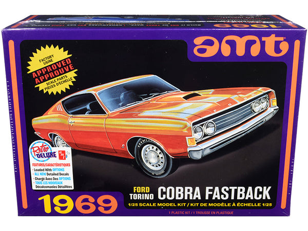 AMT - Skill 2 Model Kit 1969 Ford Torino Cobra Fastback 3-in-1 Kit 1/25 Scale Model