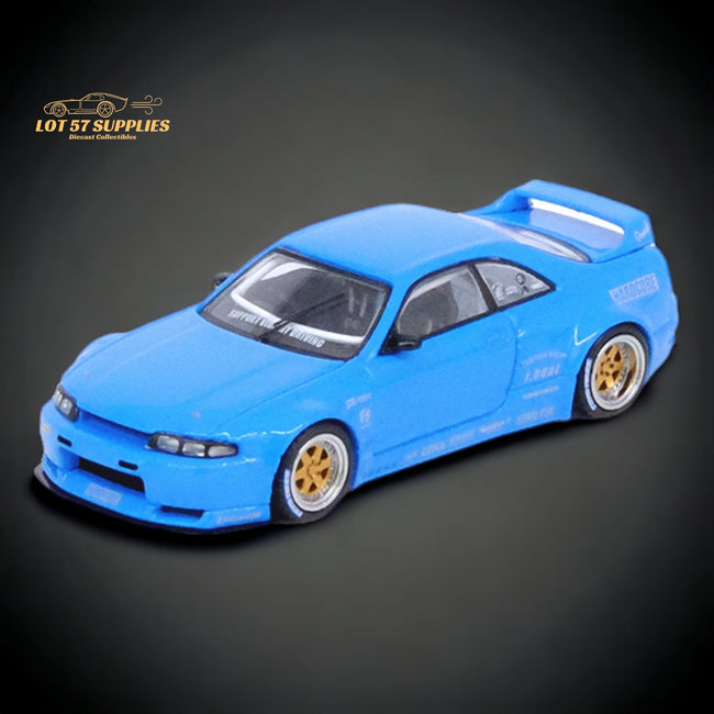Inno64 Nissan Skyline GT-R R33 "Pandem / Rocket Bunny" Widebody in Blue 1:64 IN64-R33P-BLU - Collectors World Toys Hover Image