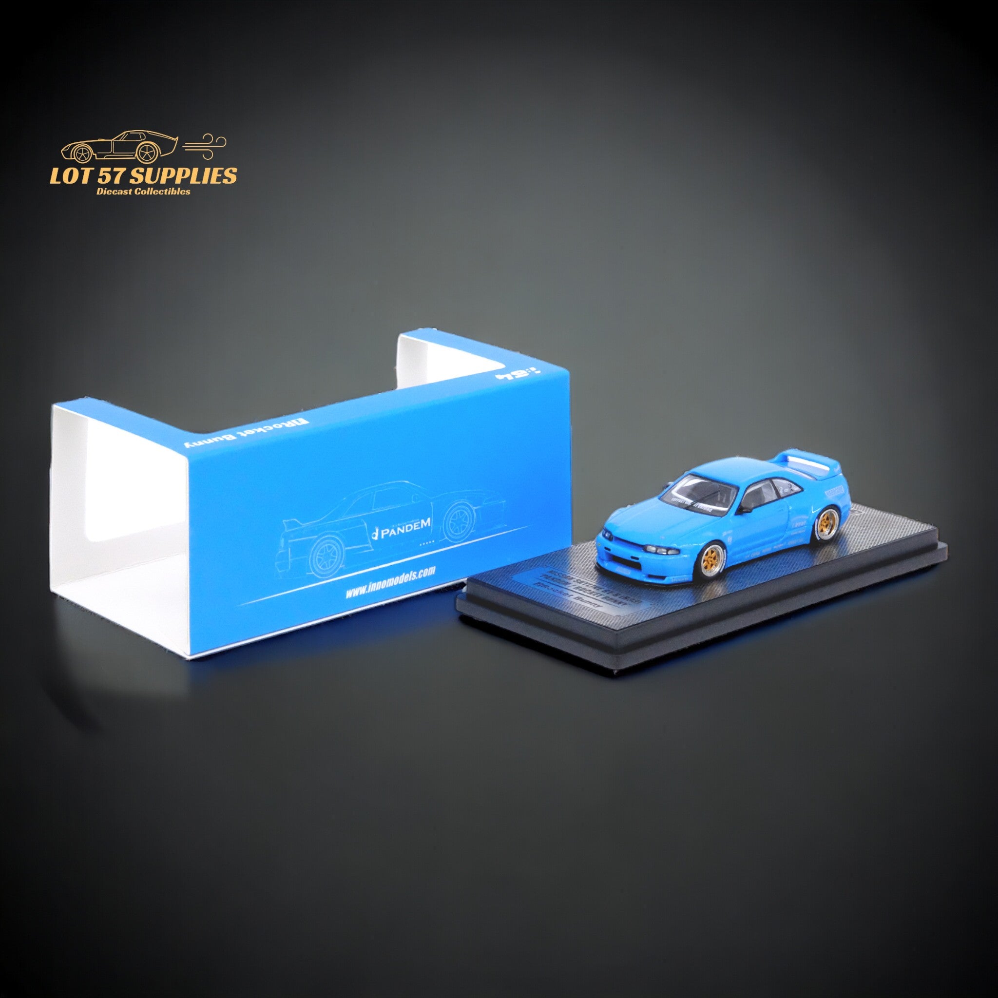 Inno64 Nissan Skyline GT-R R33 "Pandem / Rocket Bunny" Widebody in Blue 1:64 IN64-R33P-BLU - Collectors World Toys