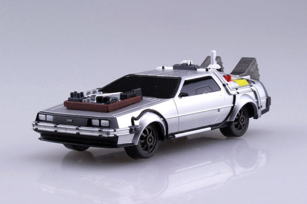 1/43 BACK TO THE FUTURE 1/43 Pullback DELOREAN from PART 3 & Rail road Model Kit