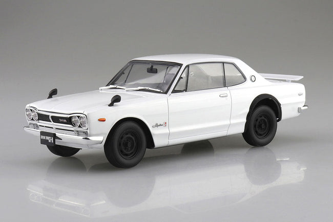 KPGC10 SKYLINE HT 2000GT-R 1971 White Model Kit - Collectors World Toys Hover Image