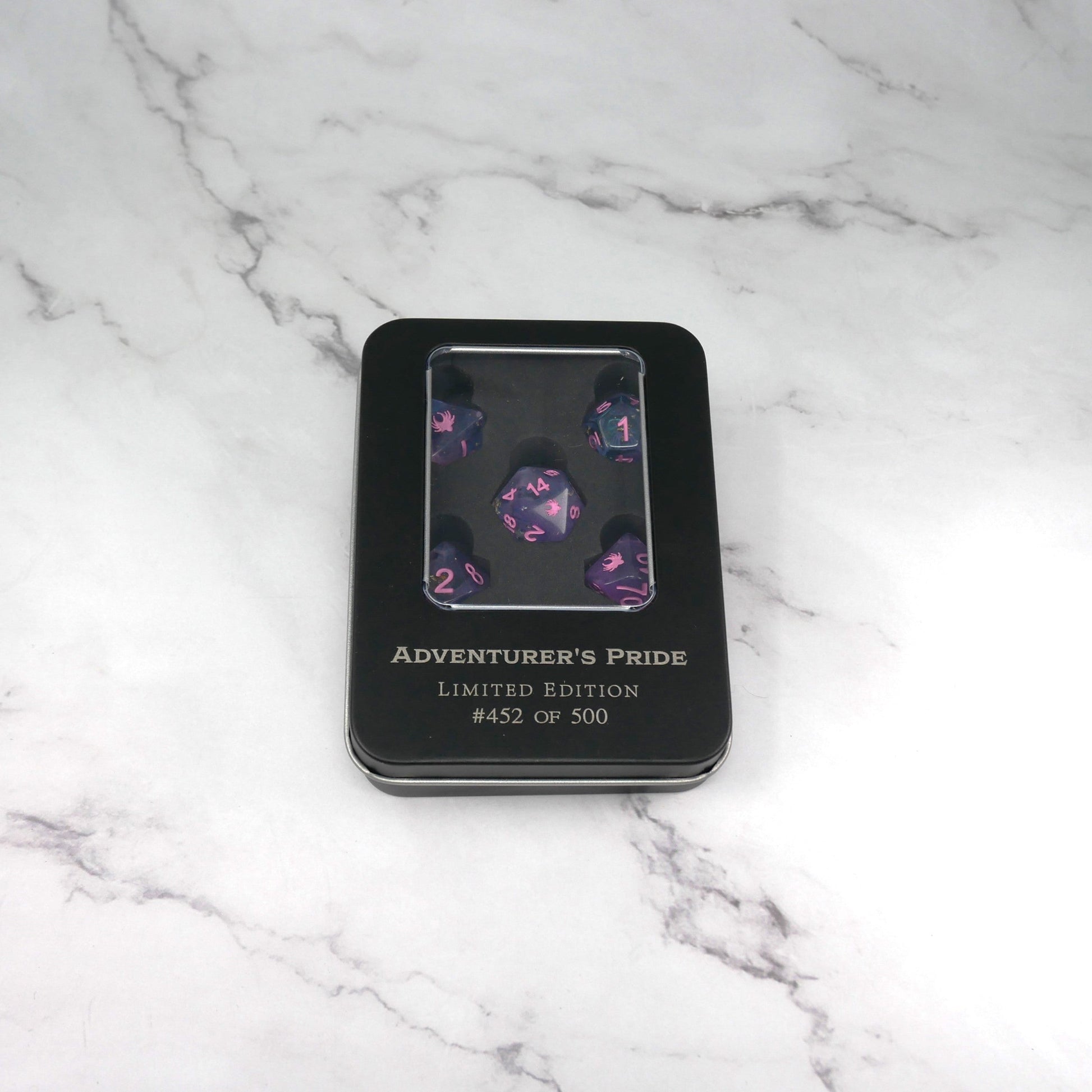 Adventurer's Pride - 7 Piece DnD Dice Set | Limited Edition RPG Gaming Dice