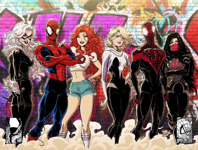 Amazing Spider-Man #64 Unknown Comics Kaare Andrews Connecting Cover Exclusive Full Virgin Var (12/25/2024) Hover Image