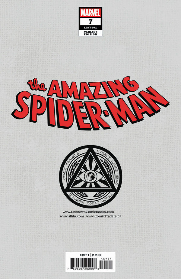 Amazing Spider-Man #7 Unknown Comics Edge Exclusive Virgin Var (08/10/2022) - Collectors World Toys