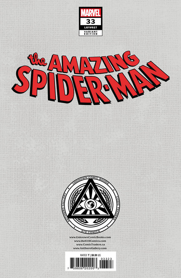 Amazing Spider-Man #33 Unknown Comics Ejikure Exclusive Virgin Var (09/06/2023) - Collectors World Toys