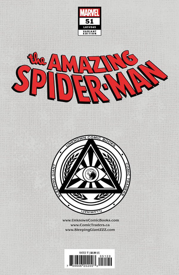 Amazing Spider-Man #51 Unknown Comics Gerald Parel Exclusive  Var (06/05/2024) - Collectors World Toys