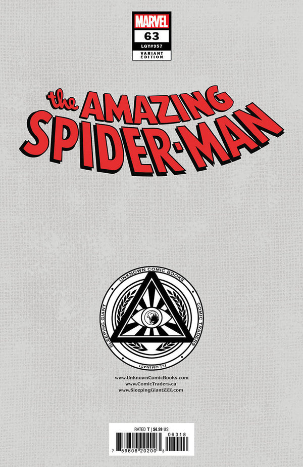 Amazing Spider-Man #63 Unknown Comics Kaare Andrews Connecting Exclusive Virgin Var (12/11/2024) - Collectors World Toys