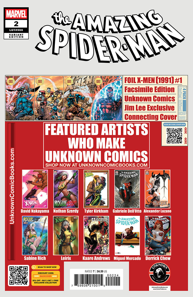 Amazing Spider-Man #2 Unknown Comics David Nakayama Exclusive Var (04/23/2025) - Collectors World Toys