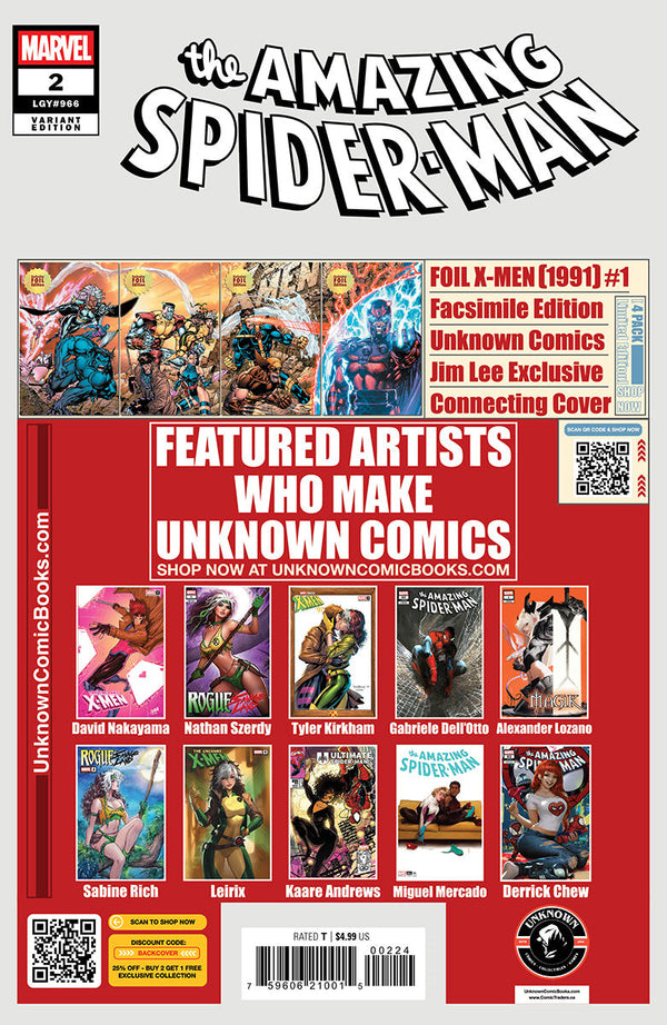 Amazing Spider-Man #2 Unknown Comics David Nakayama Virgin Exclusive Var (04/23/2025) - Collectors World Toys