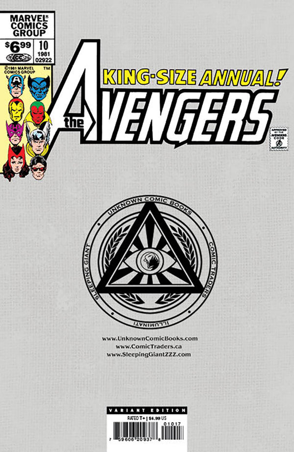 Avengers Annual #10 Unknown Comics Nathan Szerdy Exclusive Virgin Var Facsimile Edition (05/29/2024) - Collectors World Toys