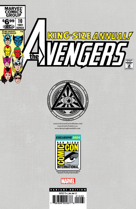 [Signed by Nathan Szerdy] [FOIL] AVENGERS ANNUAL #10 UNKNOWN COMICS NATHAN SZERDY EXCLUSIVE VAR FACSIMILE VIRGIN SDCC 2024 EDITION [IN STOCK] - Collectors World Toys