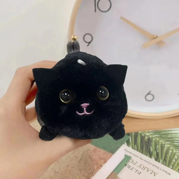 Adorable Wagging Tail Cat Plush Toy, Keychain Pendant Cartoon Animal Cat Fashionable Girl Key Chain Chain Womens Gift