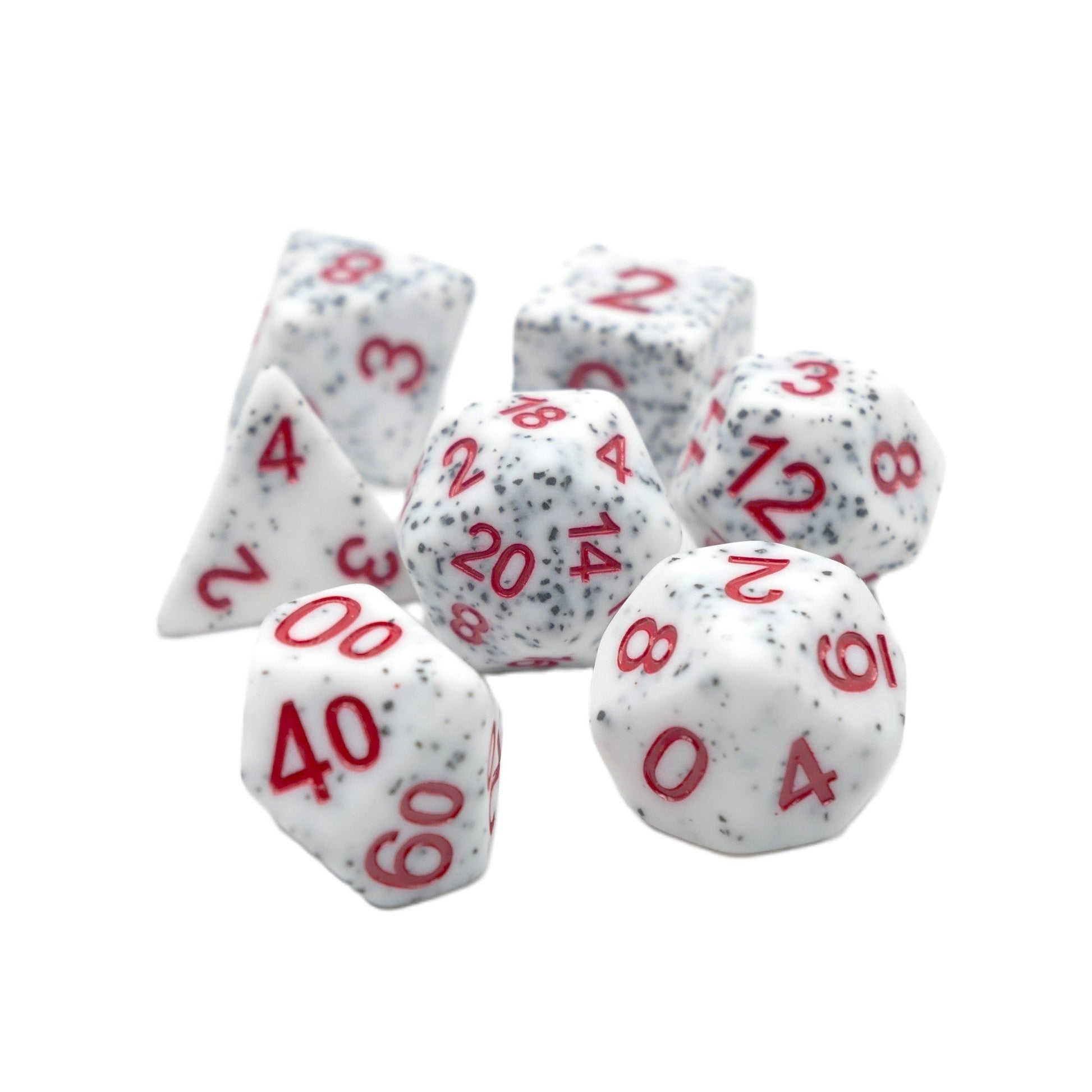 Alabaster Malphite - 7 Piece DnD Dice Set | Acrylic RPG Gaming Dice