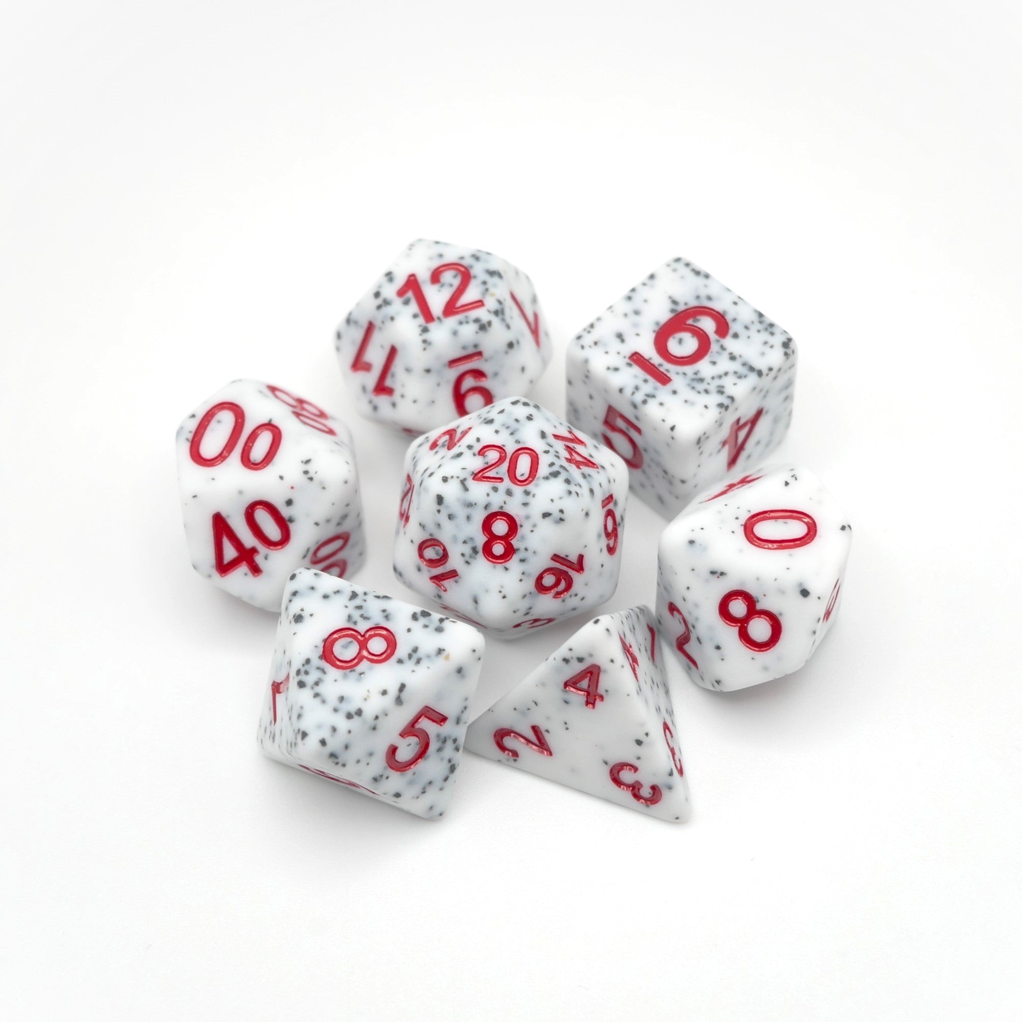 Alabaster Malphite - 7 Piece DnD Dice Set | Acrylic RPG Gaming Dice Main image