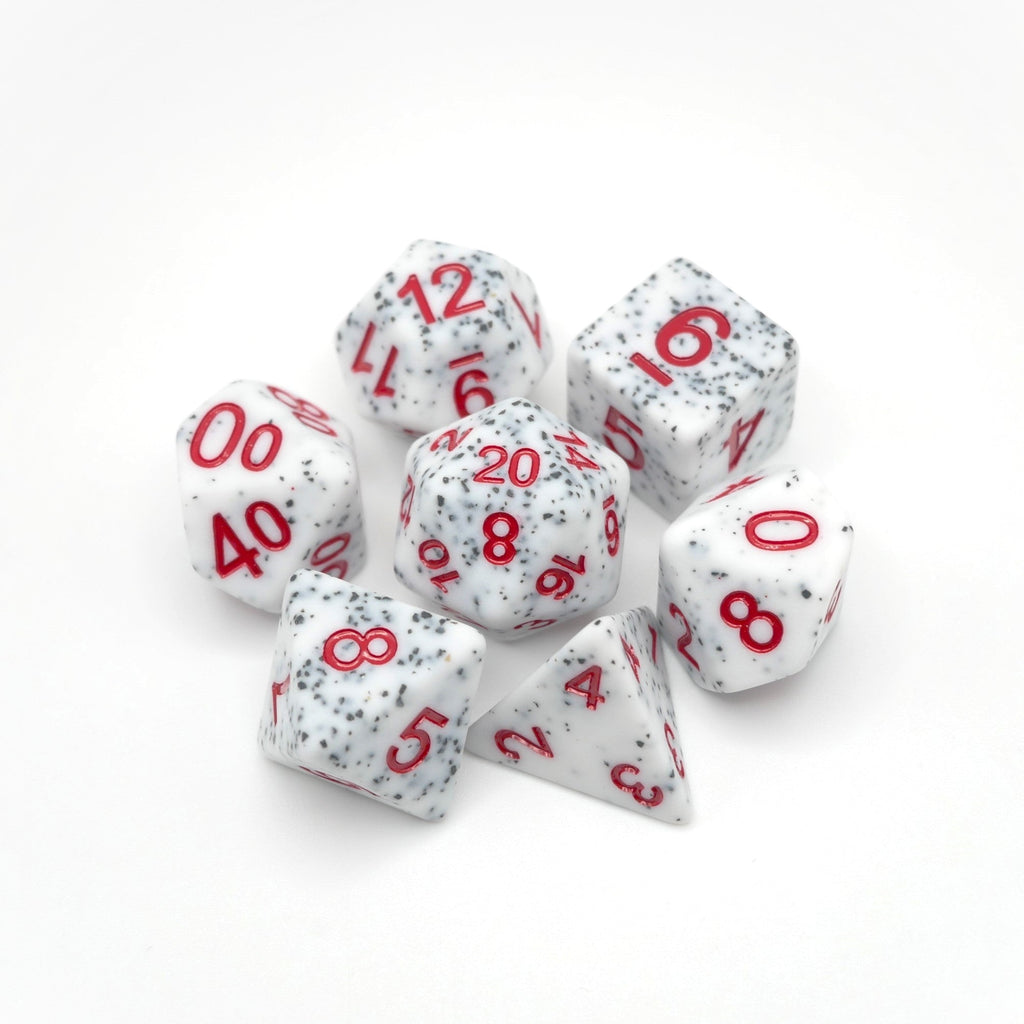 Alabaster Malphite - 7 Piece DnD Dice Set | Acrylic RPG Gaming Dice - Collectors World Toys
