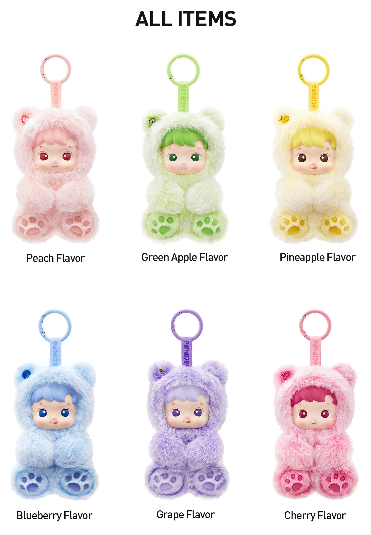 Hacipupu Gummy Bear Series - Vinyl Plush Pendant Blind Box - Collectors World Toys