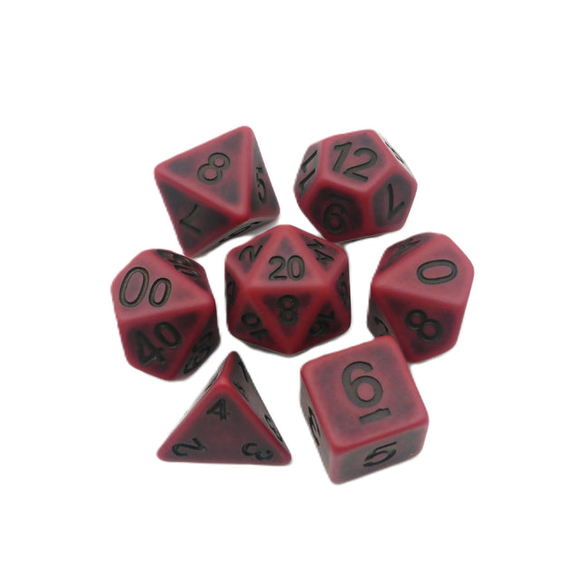 Ancient Blood - 7 Piece DnD Dice Set | Acrylic RPG Gaming Dice - Collectors World Toys Hover Image
