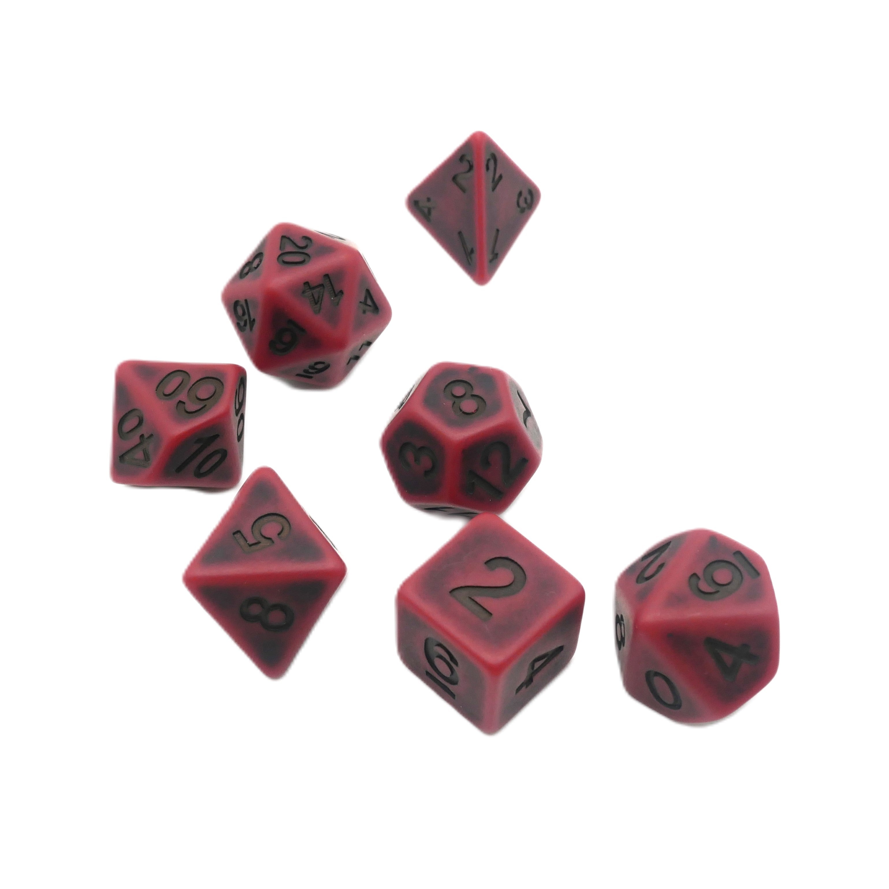Ancient Blood - 7 Piece DnD Dice Set | Acrylic RPG Gaming Dice - Collectors World Toys